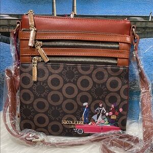 Nicole Lee Brown and Tan Crossbody Bag
